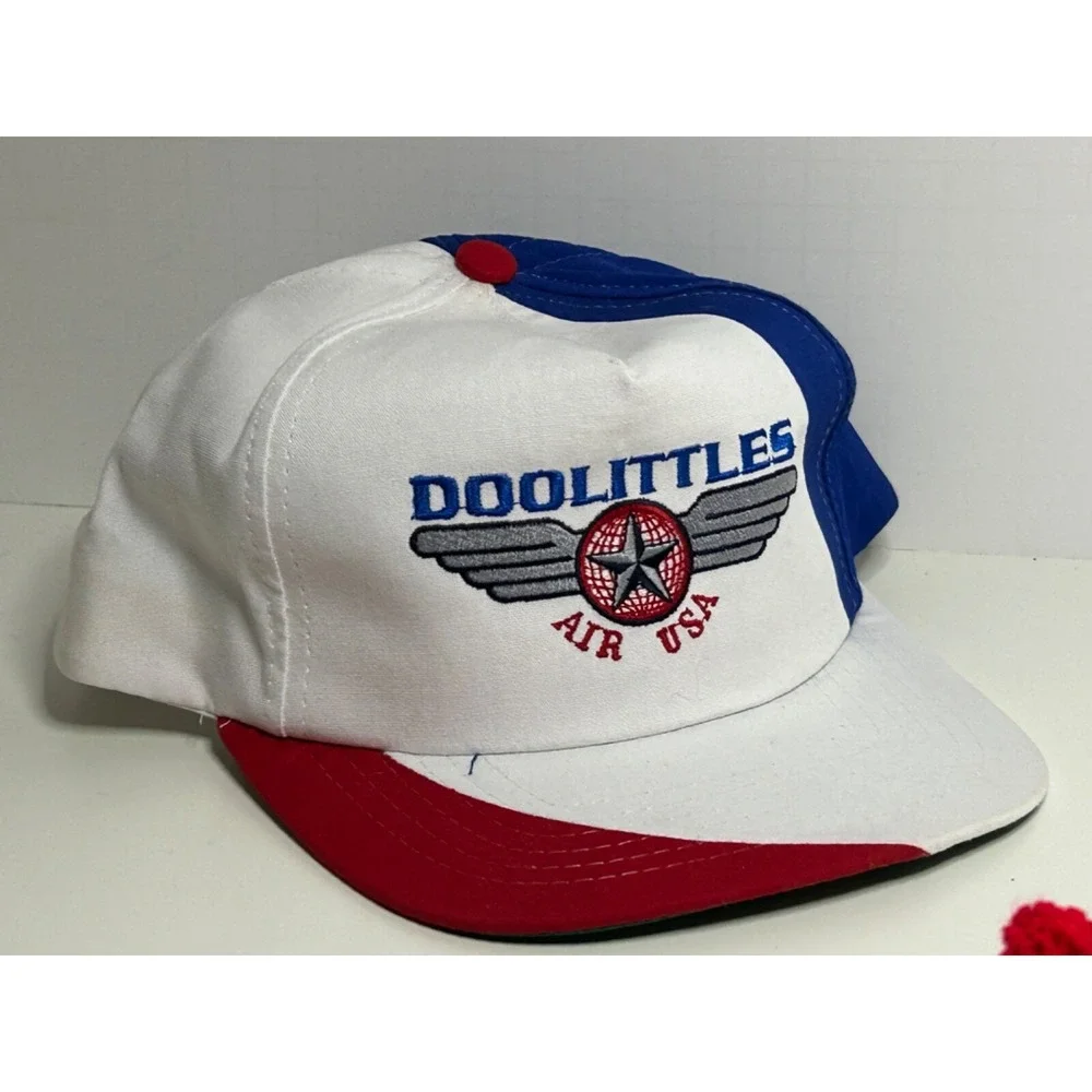 Vintage DOOLITTLES AIR USA Yupoong Snap‎ Back Trip-Color Ball Hat Good Condition - Picture 3 of 8